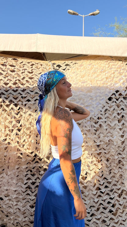 Jupe bleu électrique