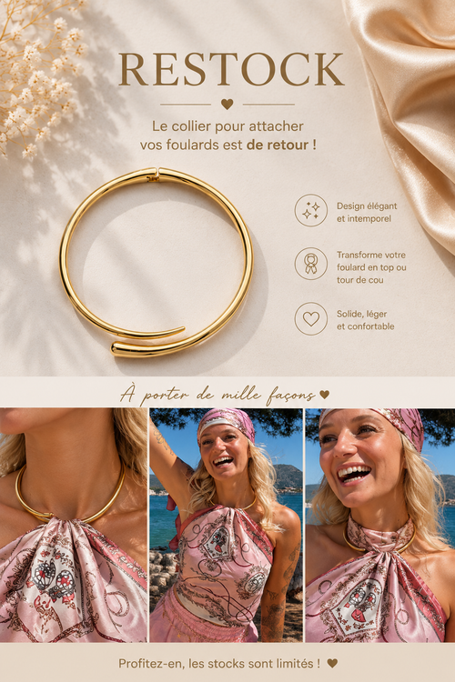COLLIER POUR METTRE VOTRE FOULARD EN HAUT SIMPLE