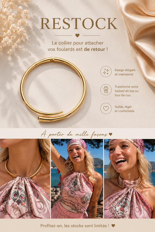 COLLIER POUR METTRE VOTRE FOULARD EN HAUT SIMPLE