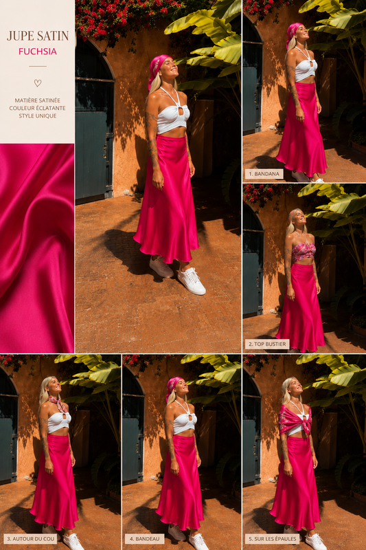 Jupe rose fushia