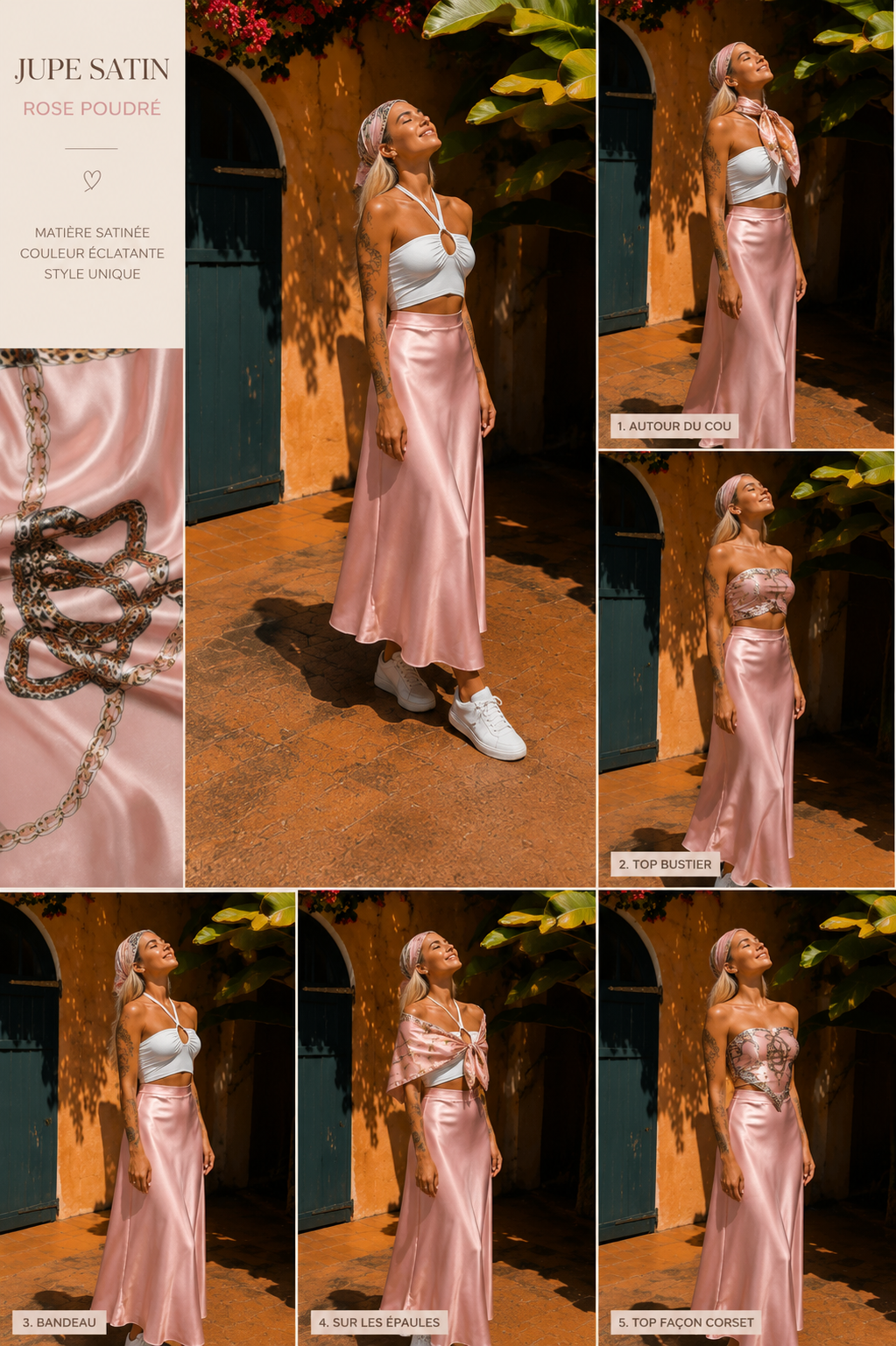 Jupe rose poudré