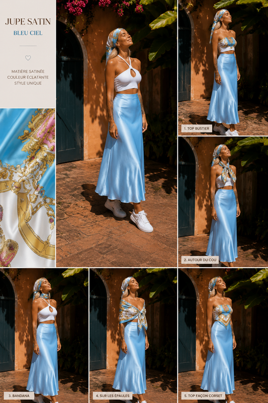 Jupe bleu ciel