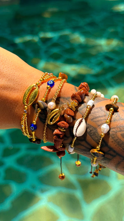 Composition de 6 Bracelets OR Bali – Ajustables