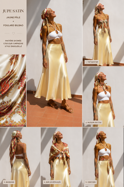 Jupe jaune pale