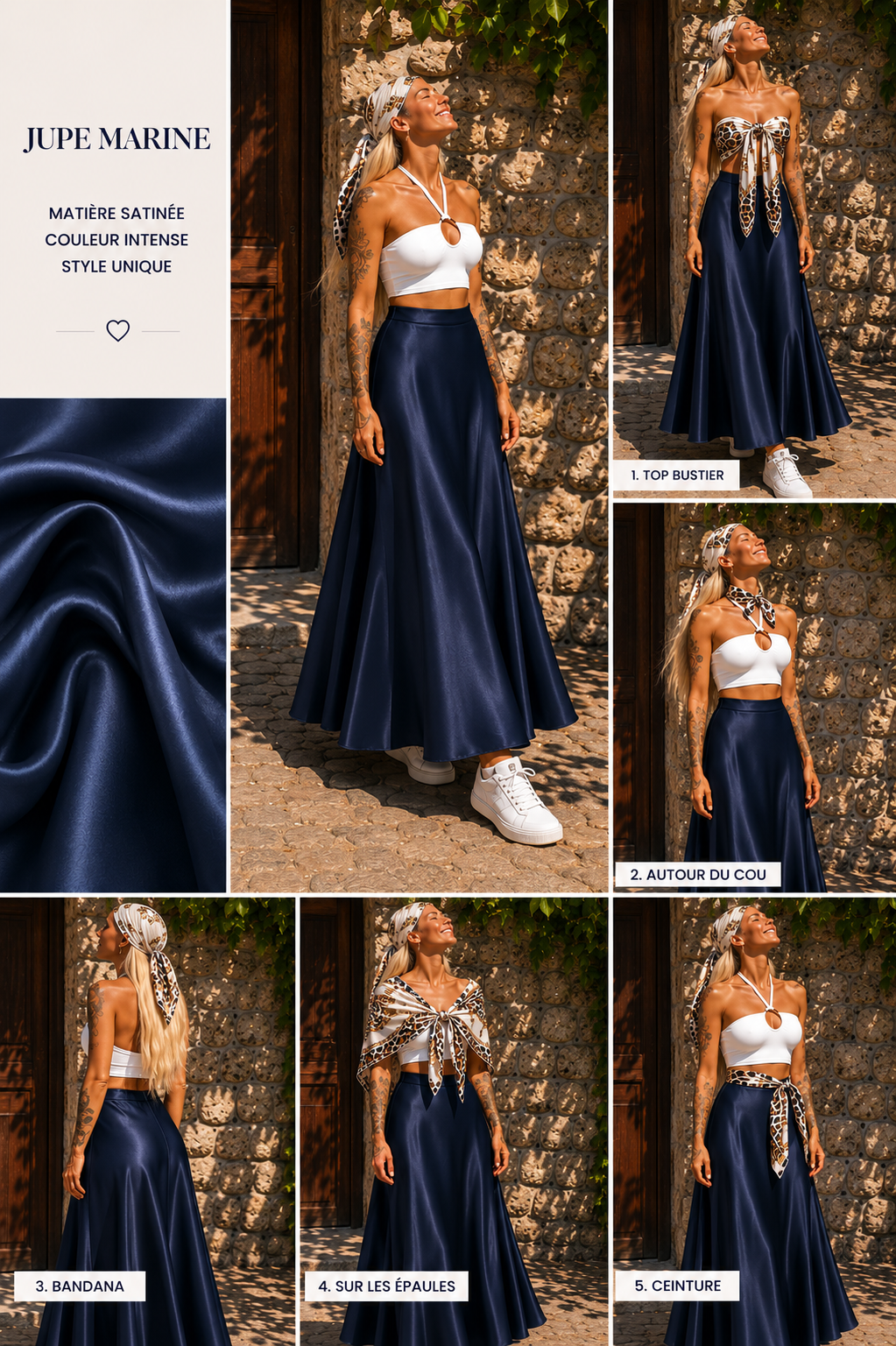 Jupe bleu marine