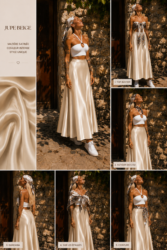 Jupe beige