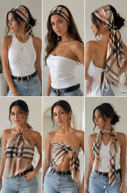 foulard burberry - foulard multifonction 90x90