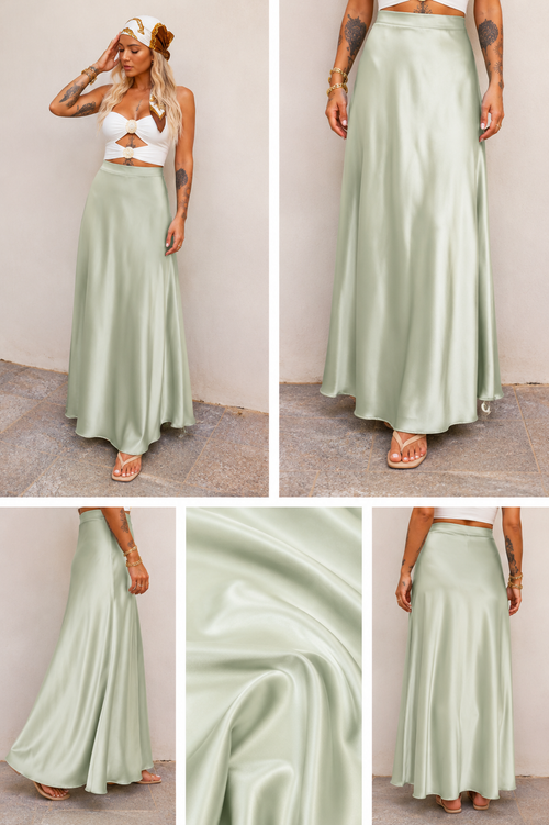 Jupe vert menthe  34-52