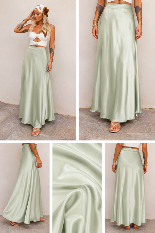 Jupe vert menthe  34-52