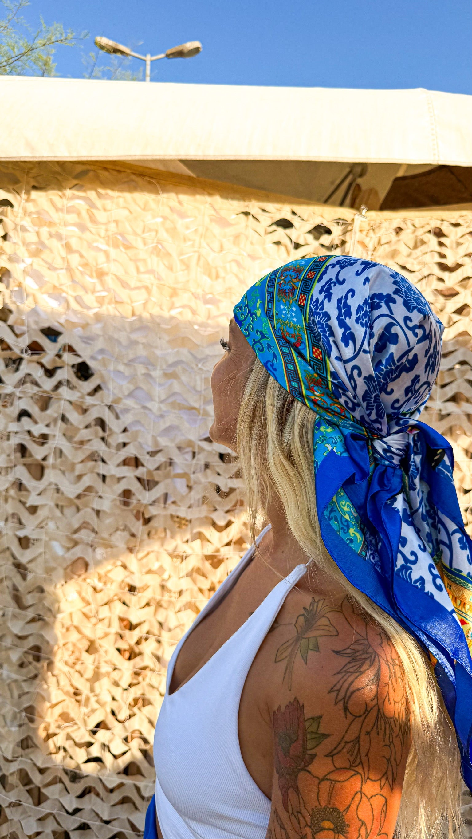 foulard Corfou - foulard multifonction 90x90