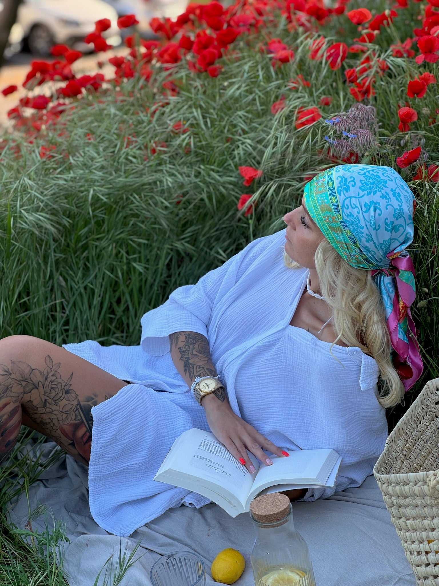 Foulard Ibiza - foulard multifonction 90x90